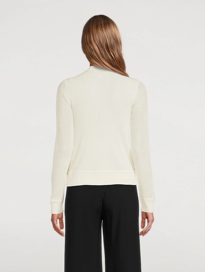 Crepe Cotton Lace Cardigan