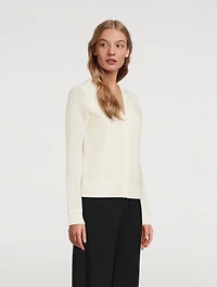 Crepe Cotton Lace Cardigan