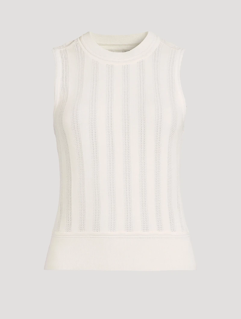 Crepe Cotton Lace Tank Top