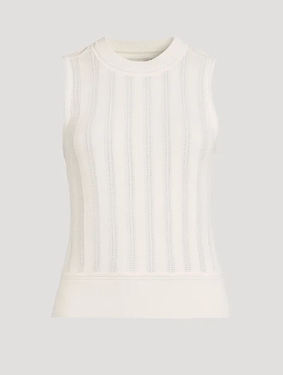 Crepe Cotton Lace Tank Top