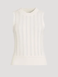 Crepe Cotton Lace Tank Top