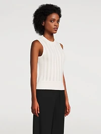 Crepe Cotton Lace Tank Top