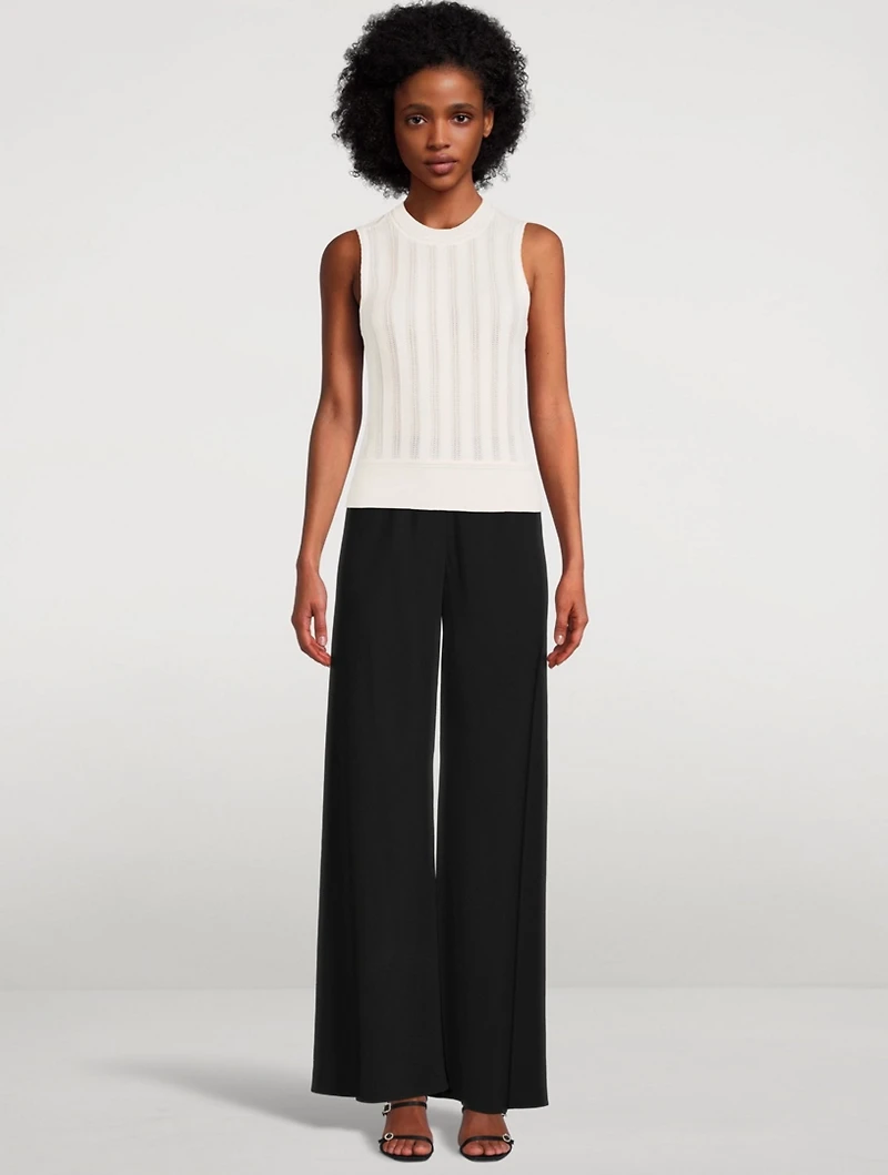 Crepe Cotton Lace Tank Top