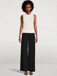 Crepe Cotton Lace Tank Top