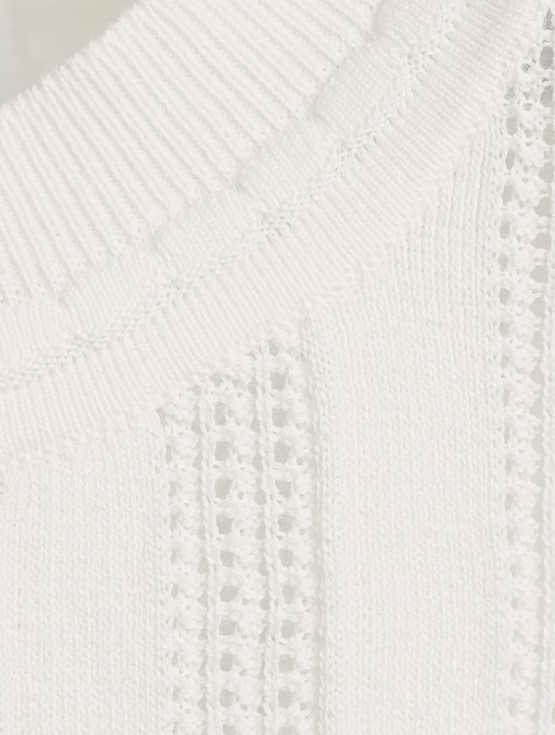 Crepe Cotton Lace Tank Top