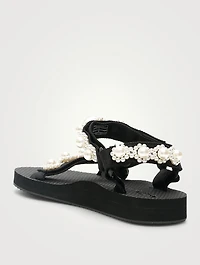 Trekky Sandals With Pearls