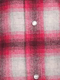 Reosi Puff-Sleeve Shirt Plaid Print