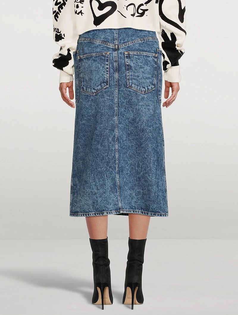 Toria Denim Midi Skirt