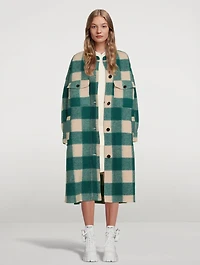 Fontizi Long Shirt Jacket Plaid