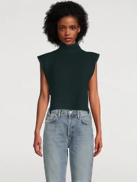 Megan Merino Wool Turtleneck Sweater Vest