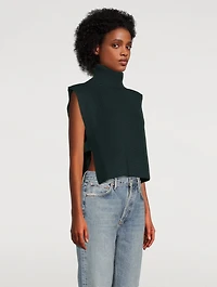 Megan Merino Wool Turtleneck Sweater Vest