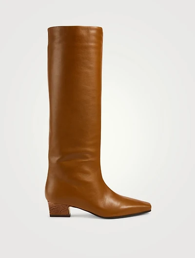 City Leather Knee-High Boots