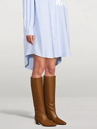 City Leather Knee-High Boots