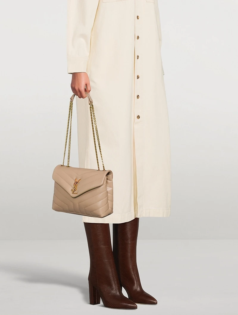 Lizard-Embossed Leather Knee-High Boots
