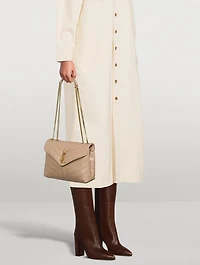 Lizard-Embossed Leather Knee-High Boots