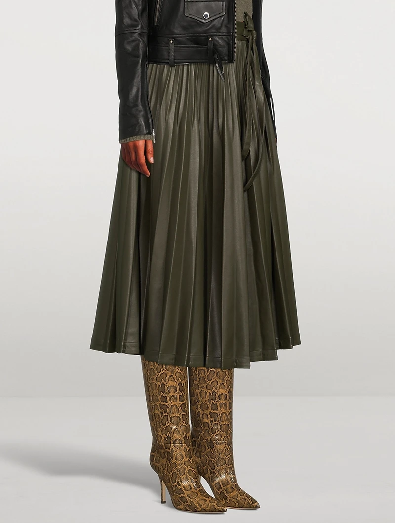 Mama Wide Python-Embossed Leather Knee-High Boots