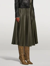 Mama Wide Python-Embossed Leather Knee-High Boots