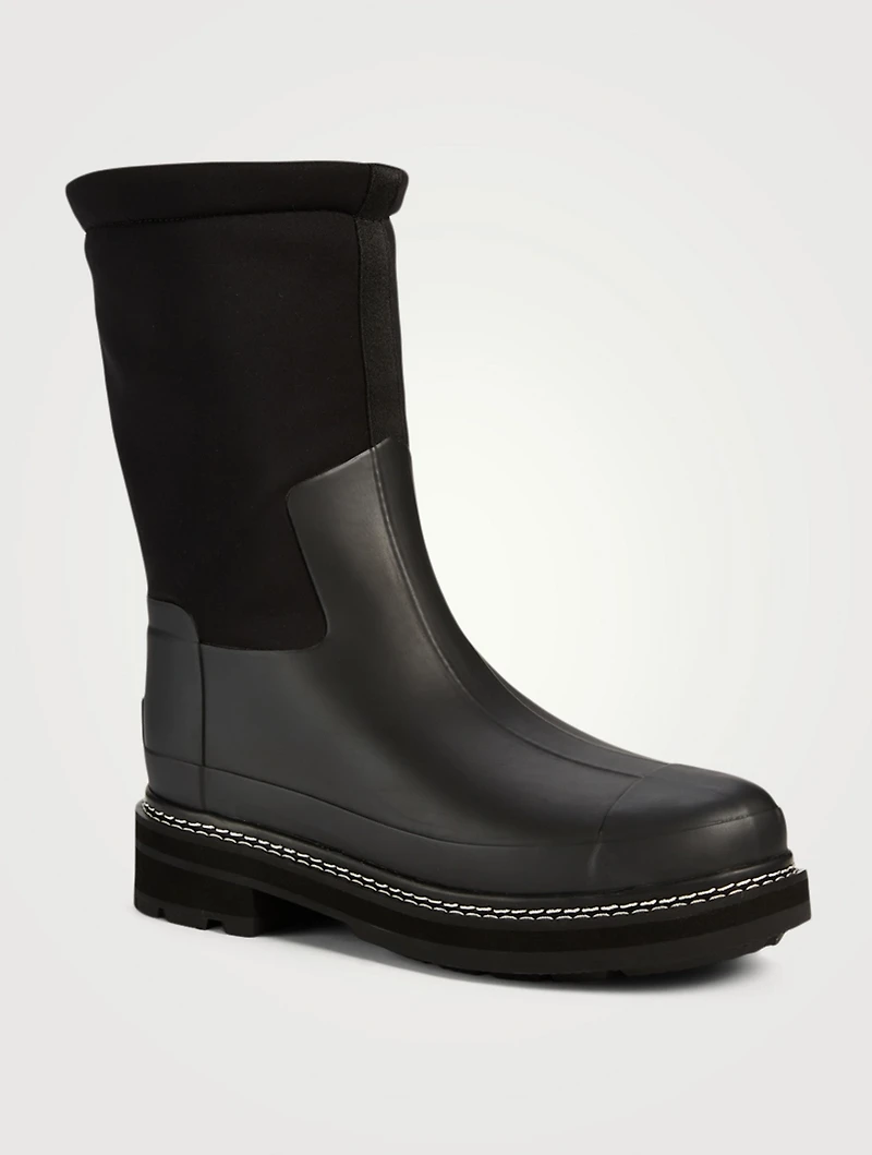Refined Roll-Top Sherpa-Lined Rubber Boots