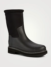 Refined Roll-Top Sherpa-Lined Rubber Boots