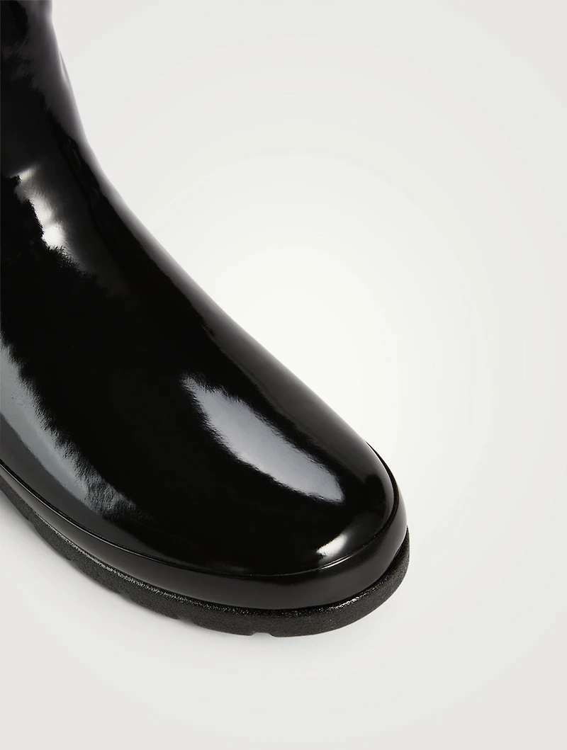 Refined Quilted Gloss Rain Boots