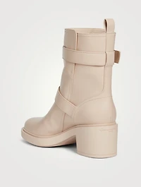 Ryder Heeled Leather Moto Boots