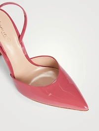 Ribbon Leather Slingback Pumps