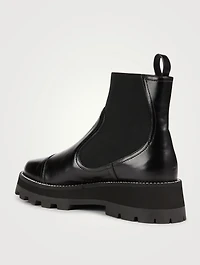 Clayton Leather Chelsea Boots With Crystal Trim