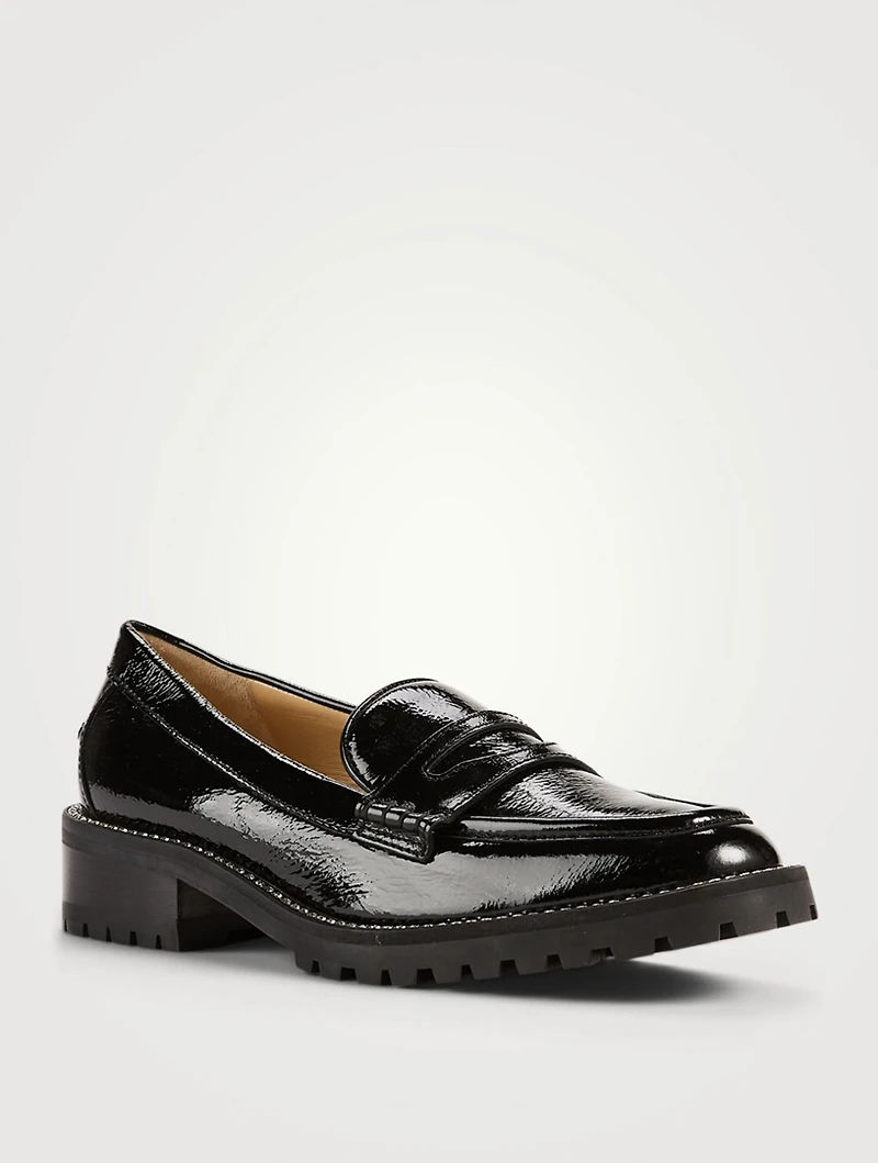 Deanna Leather Loafers With Crystals