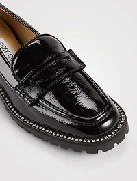 Deanna Leather Loafers With Crystals