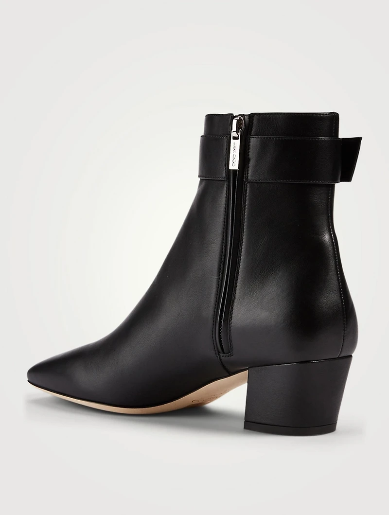 Myan 45 Leather Heeled Ankle Boots