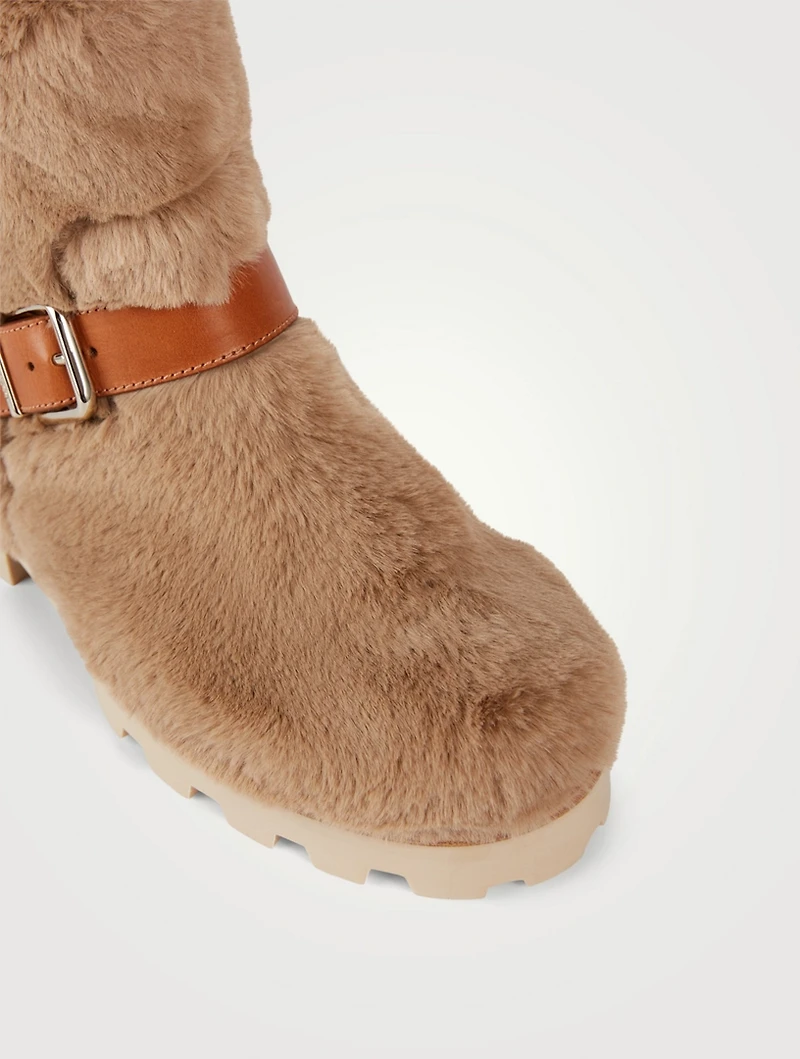 Youth II Faux Fur Moto Boots