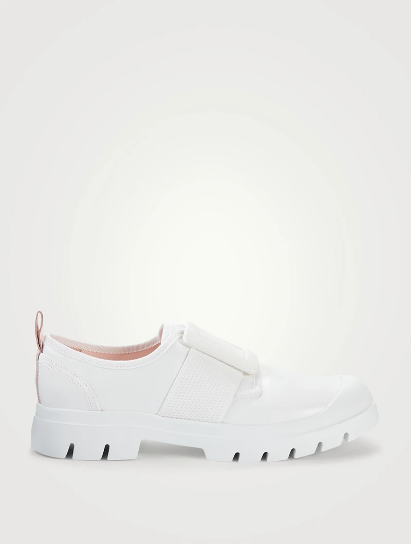 Walky Viv' Lacquered Buckle Leather Sneakers