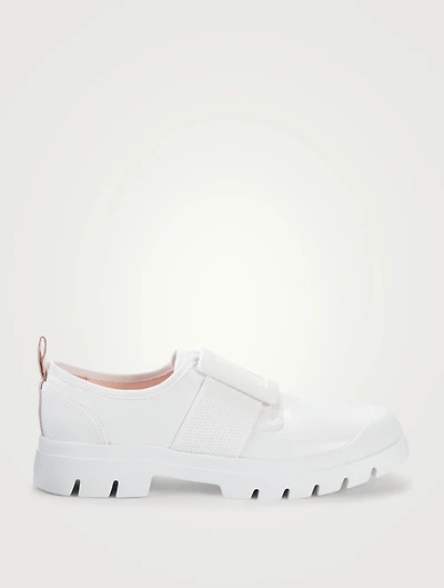 Walky Viv' Lacquered Buckle Leather Sneakers