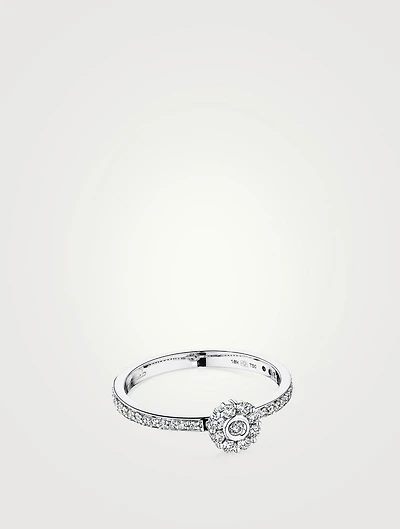 Diamond Flower 18K Gold Ring With Diamonds