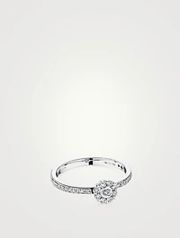 Diamond Flower 18K Gold Ring With Diamonds
