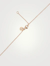 Bestow 18K Rose Gold Necklace With Pink Sapphire And Diamonds