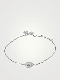 Diamond Flower 18K White Gold Bracelet With Diamonds