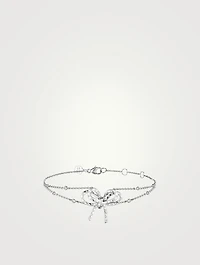 Romance 18K Gold Ribbon Bracelet With Diamonds