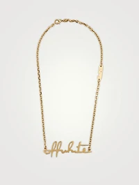 Metal Logo Necklace