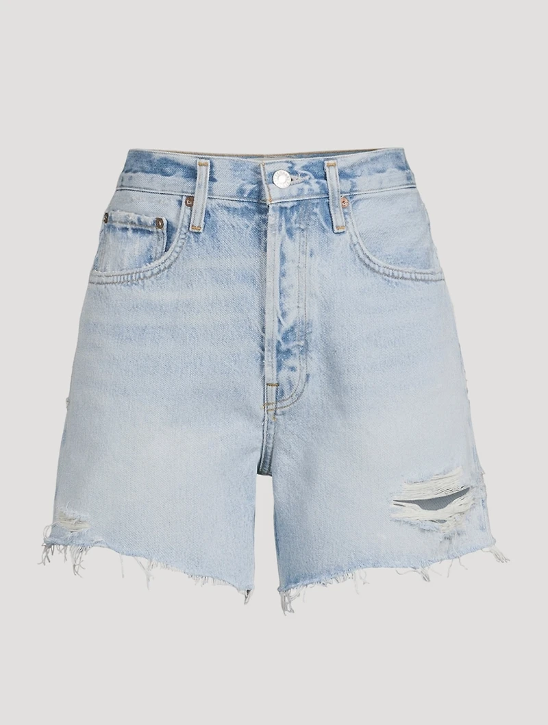 Riley High-Waisted Denim Shorts
