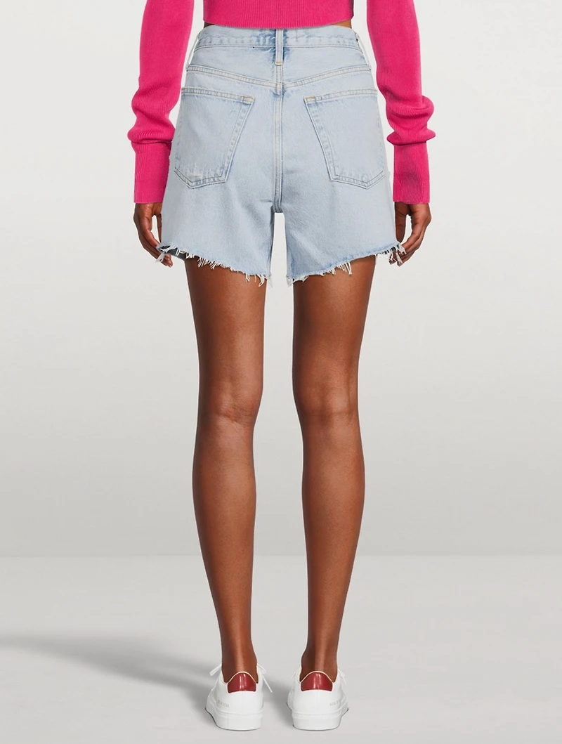 Riley High-Waisted Denim Shorts