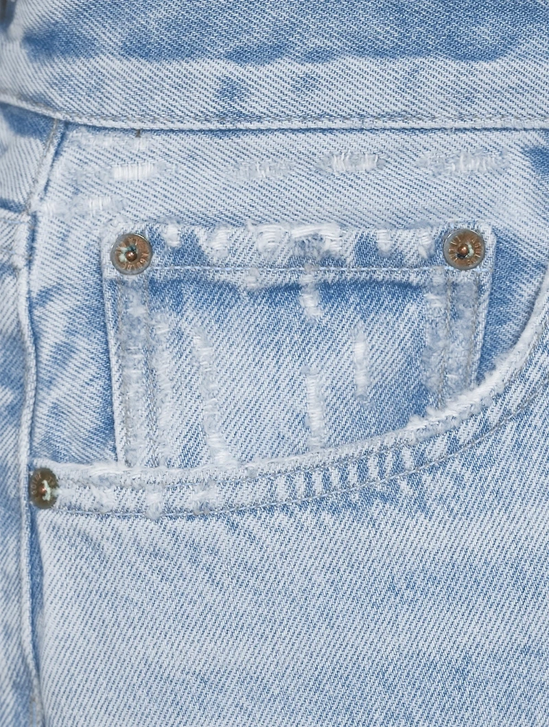 Riley High-Waisted Denim Shorts