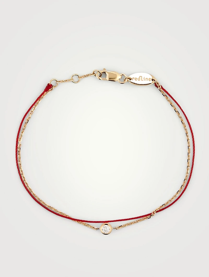 Pure Duo 18K Gold Chain Bracelet With Diamond