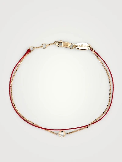 Pure Duo 18K Gold Chain Bracelet With Diamond