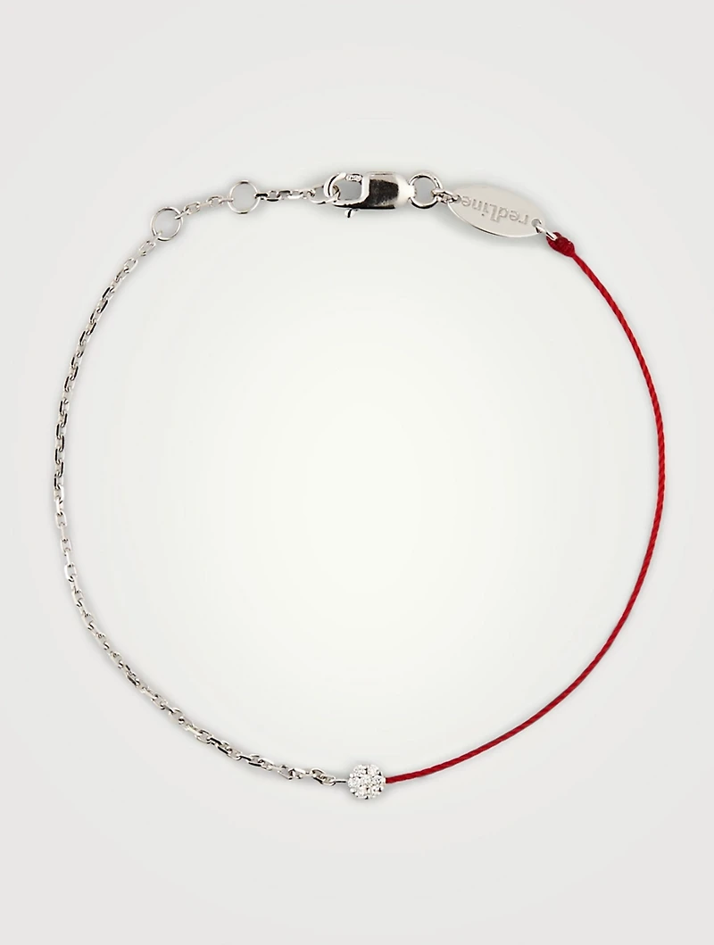 Illusion 18K Gold String Chain Bracelet With Diamond