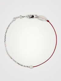 Illusion 18K Gold String Chain Bracelet With Diamond