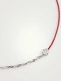Illusion 18K Gold String Chain Bracelet With Diamond