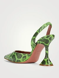 Holli Snakeskin Slingback Pumps