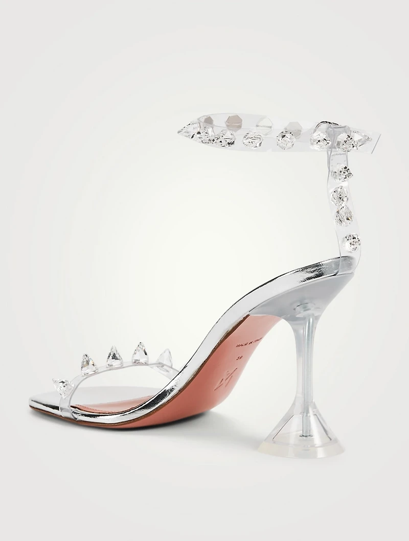 Julia Glass Clear PVC Heeled Sandals