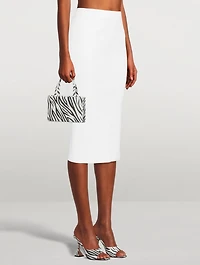 Lupita Satin Heeled Mule Sandals Zebra Print